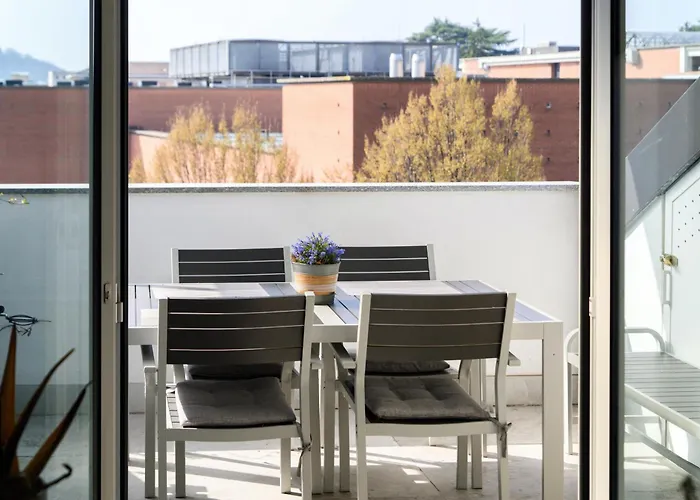 Daire Loft Rooftop In - 3 Terraces Park Ac Bbq Como