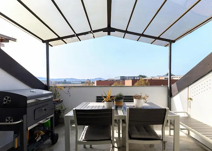 Daire Loft Rooftop In - 3 Terraces Park Ac Bbq *